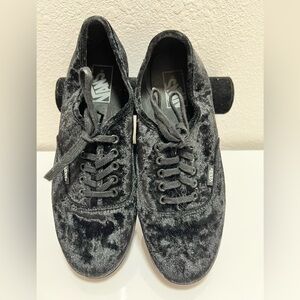 Vans Women's Black Velvet Shoes